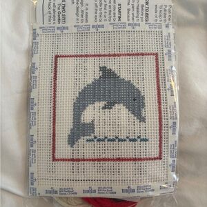 Dolphin Cross Stitch Kit for Kids of Beginners
